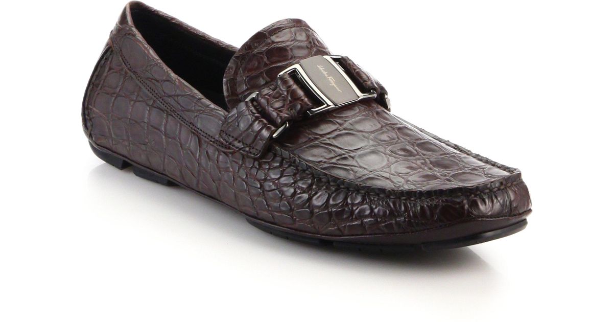 ferragamo crocodile loafers