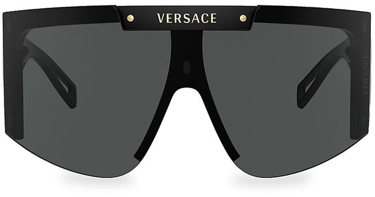 Versace Rock Icons Sheild Sunglasses in Black Lyst