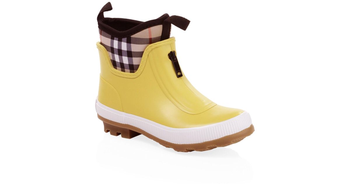 flinton check waterproof rain boot
