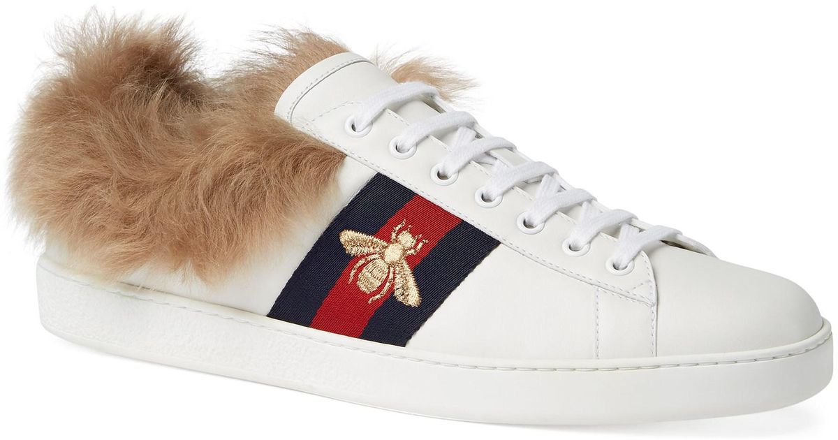 Gucci Ace Sneakers With Fur Online Sale, UP TO 68% OFF