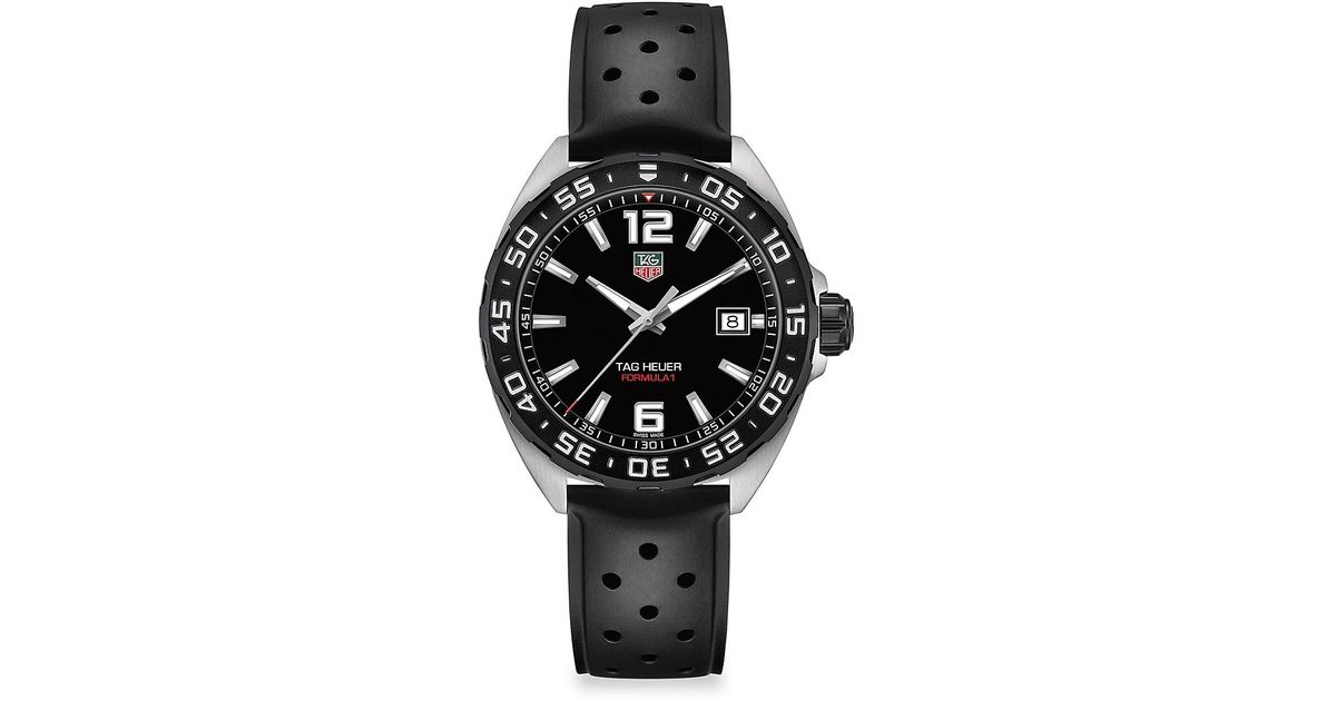 tag heuer formula 1 men's black rubber strap watch