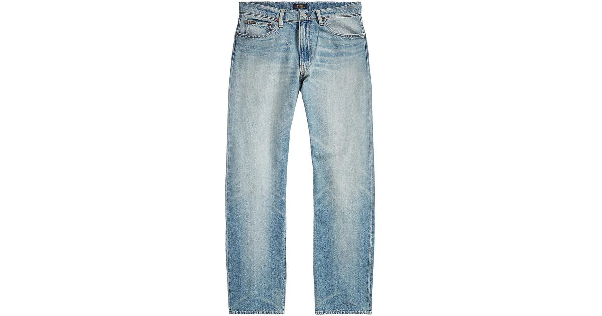 Polo Ralph Lauren Distressed Five-pocket Jeans in Blue for Men | Lyst