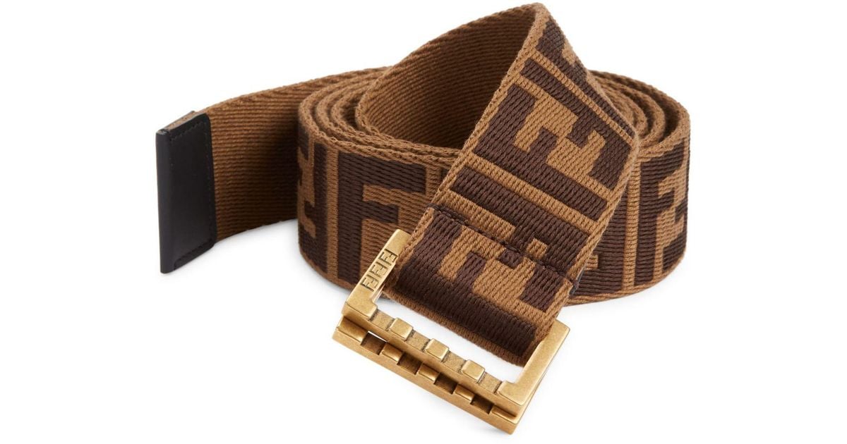 Fendi Synthetic Fabric Logo Belt in 