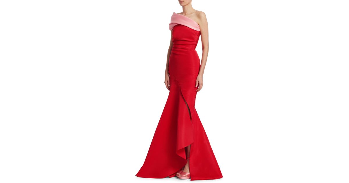 oscar de la renta strapless dress