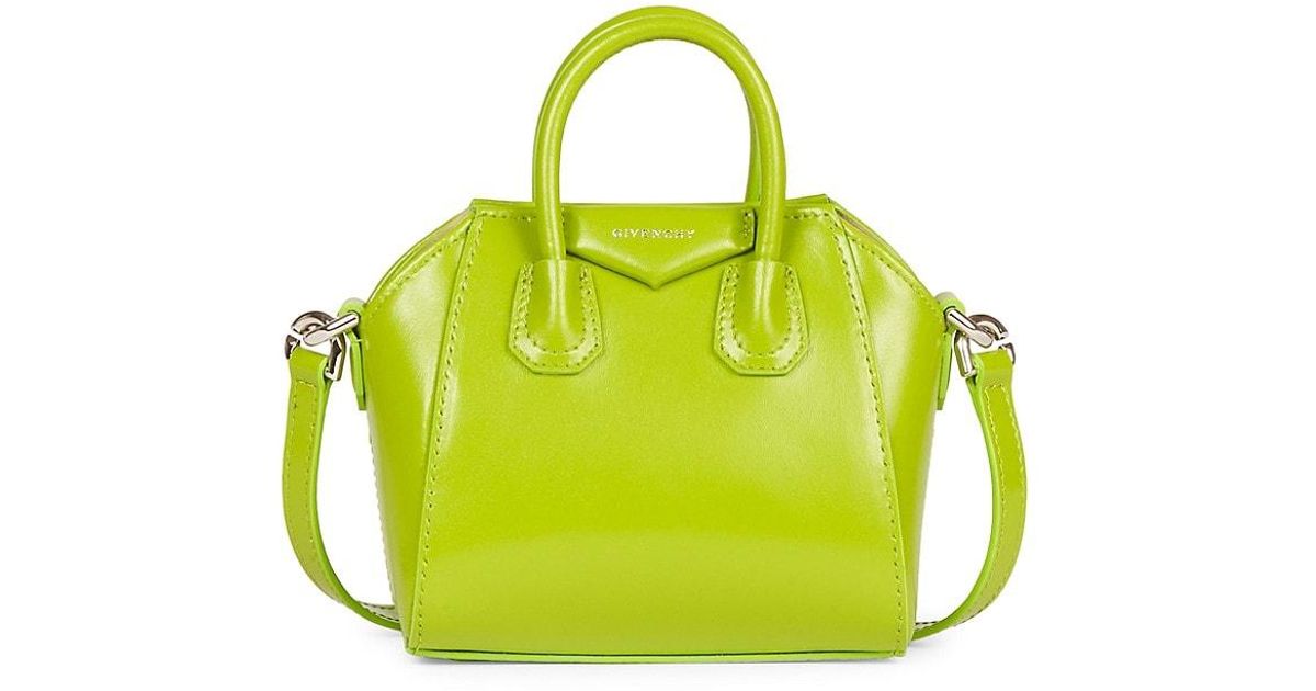 Givenchy Micro Antigona Leather Tote in Yellow | Lyst