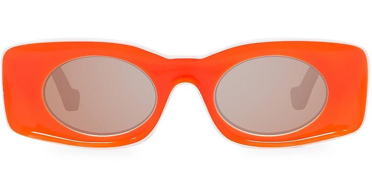 Loewe Paula Ibiza Original 49mm Square Sunglasses in Orange | Lyst