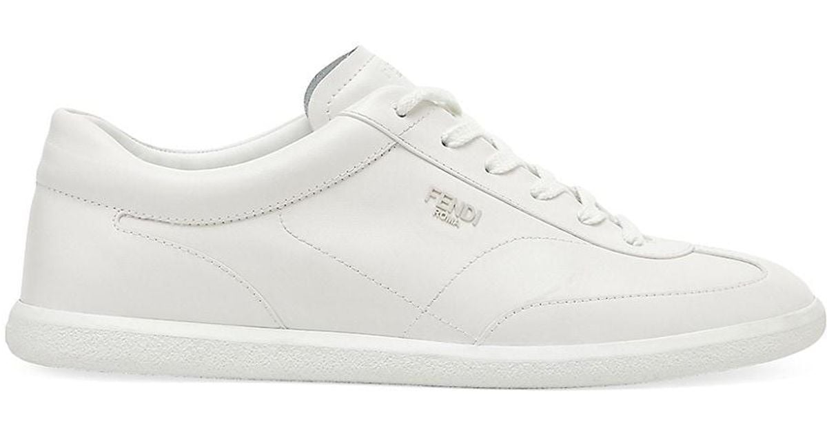 Fendi Leather Low-top Sneakers in White for Men | Lyst