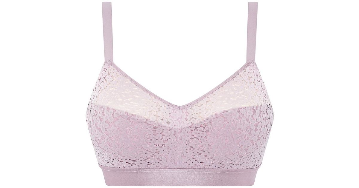 Chantelle Norah Lace Full Support Wireless Bra in Pink Lyst