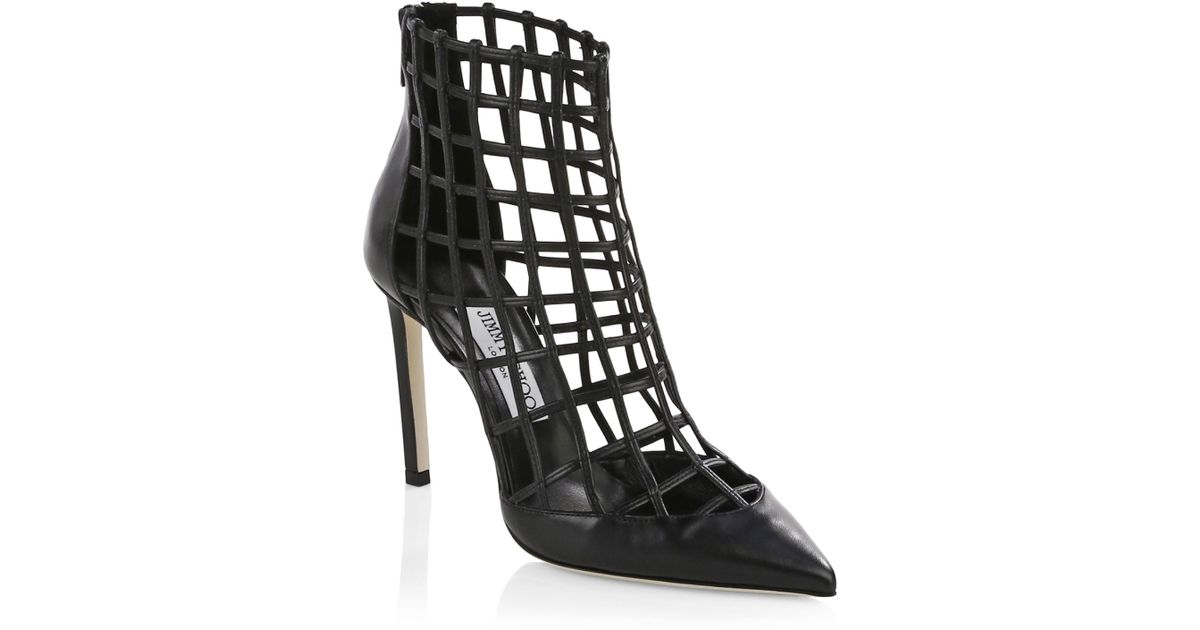 Jimmy choo sheldon leather cage heels Clearance