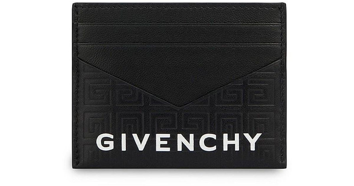 Givenchy G Cut Card Holder In 4g Leather in Black | Lyst