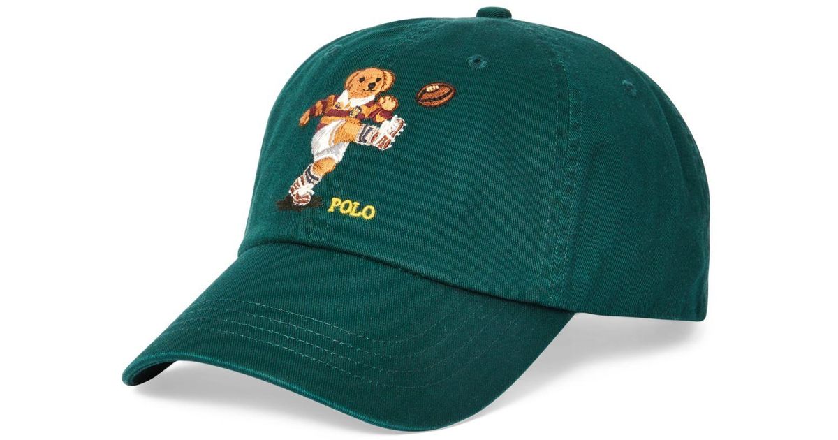 blue and green polo hat
