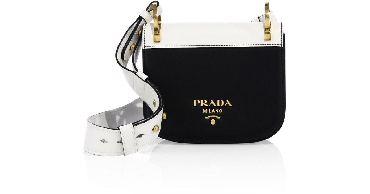Prada Pionnière Leather Saddle Bag Lyst