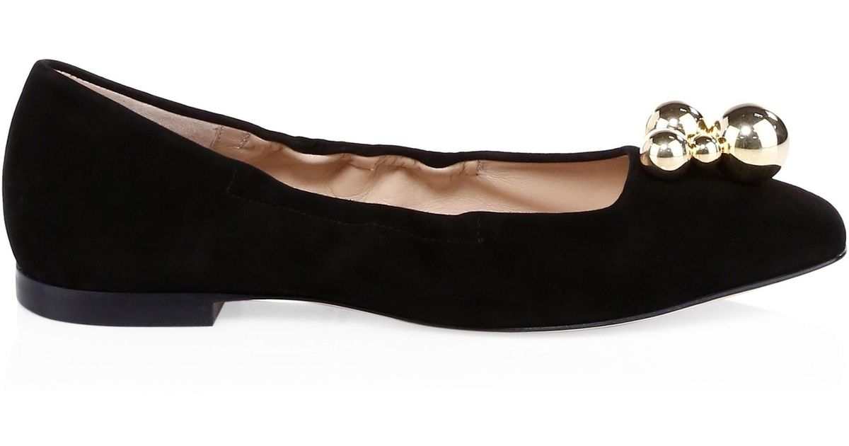 stuart weitzman suede flats
