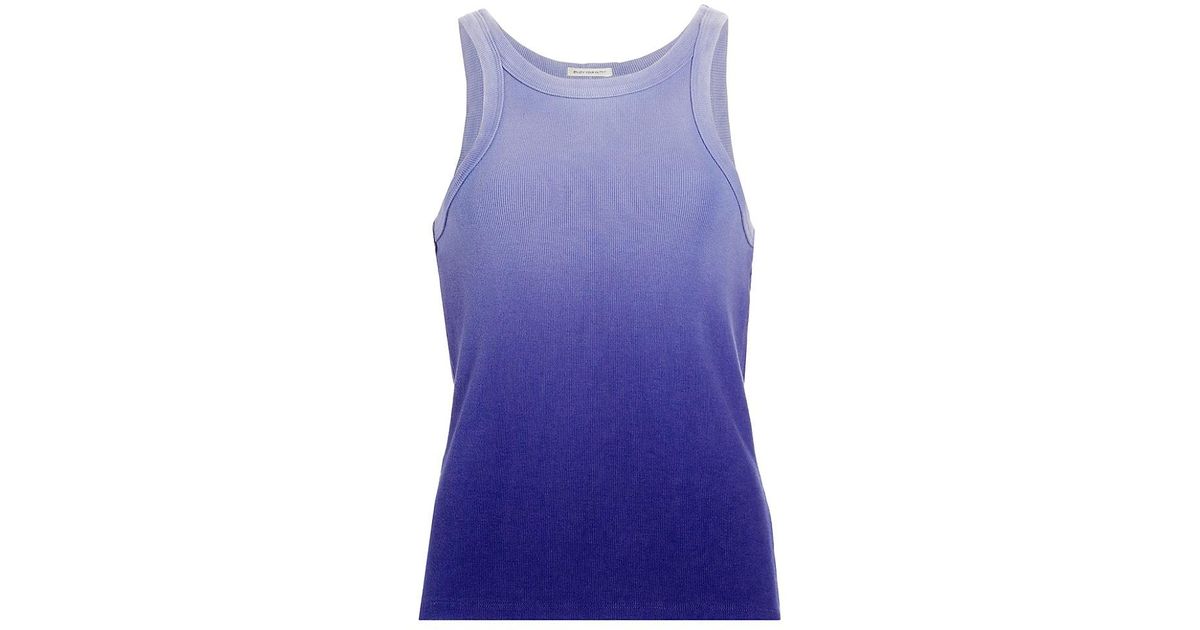 Mother The Chin Ups Ombré Tank in Purple | Lyst