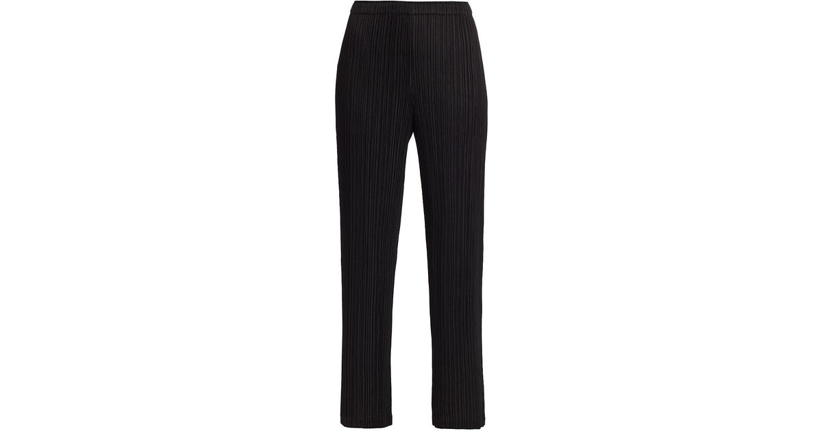 Pleats Please Issey Miyake Synthetic Thicker Bottoms 2 Pants in Black
