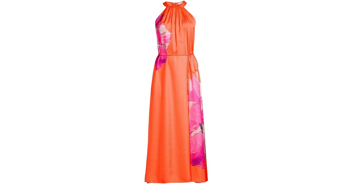 Ted Baker Immia Floral Halterneck Maxi Dress in Red Lyst