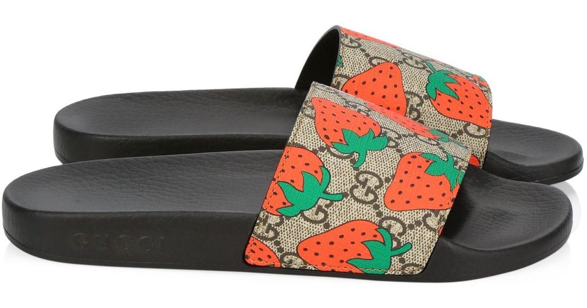 gucci strawberry slides nordstrom