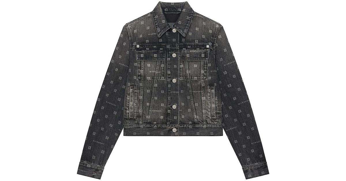 Givenchy Slim Jacket In 4g Denim in Black | Lyst