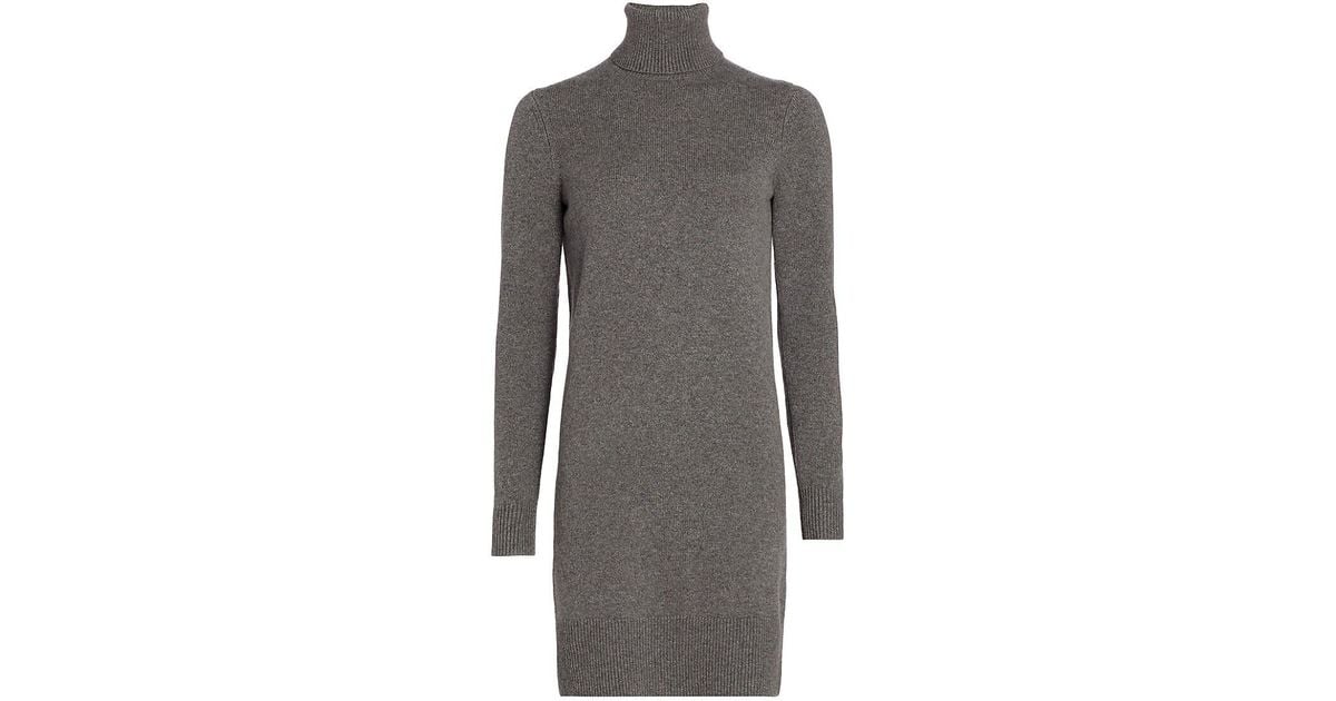 Michael Kors Kaia Cashmere Turtleneck Dress in Gray | Lyst