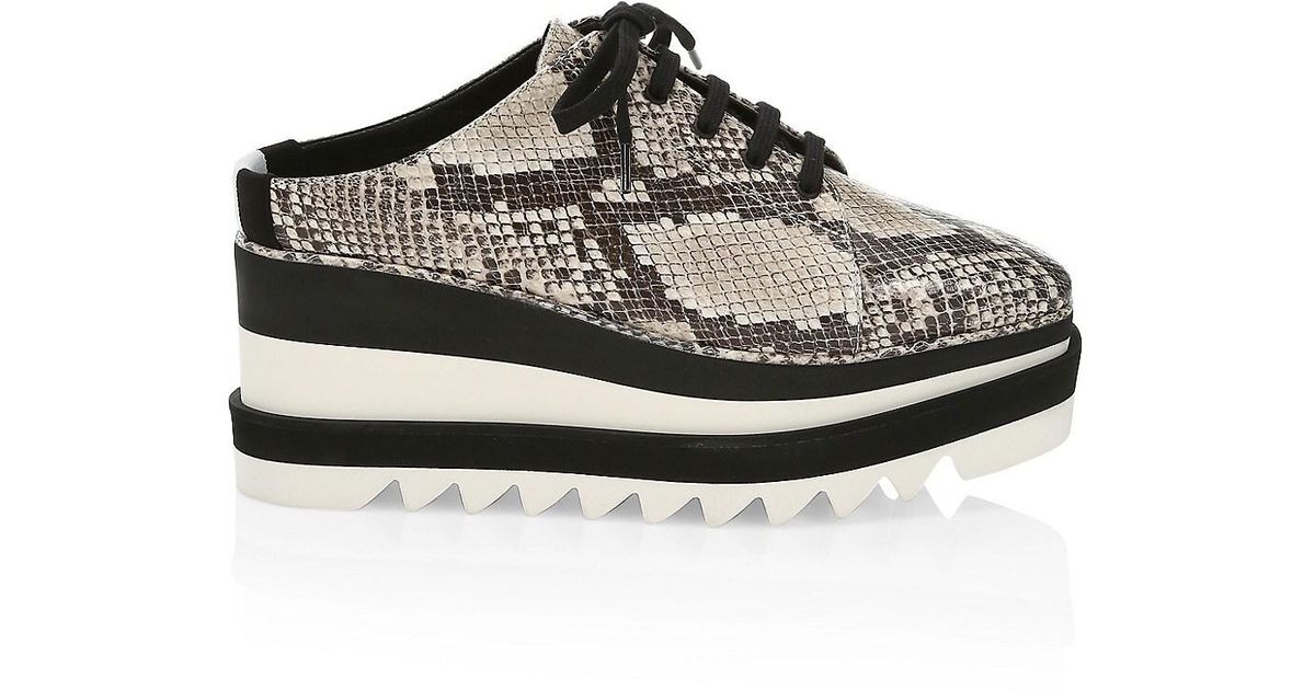 platform snakeskin sneakers