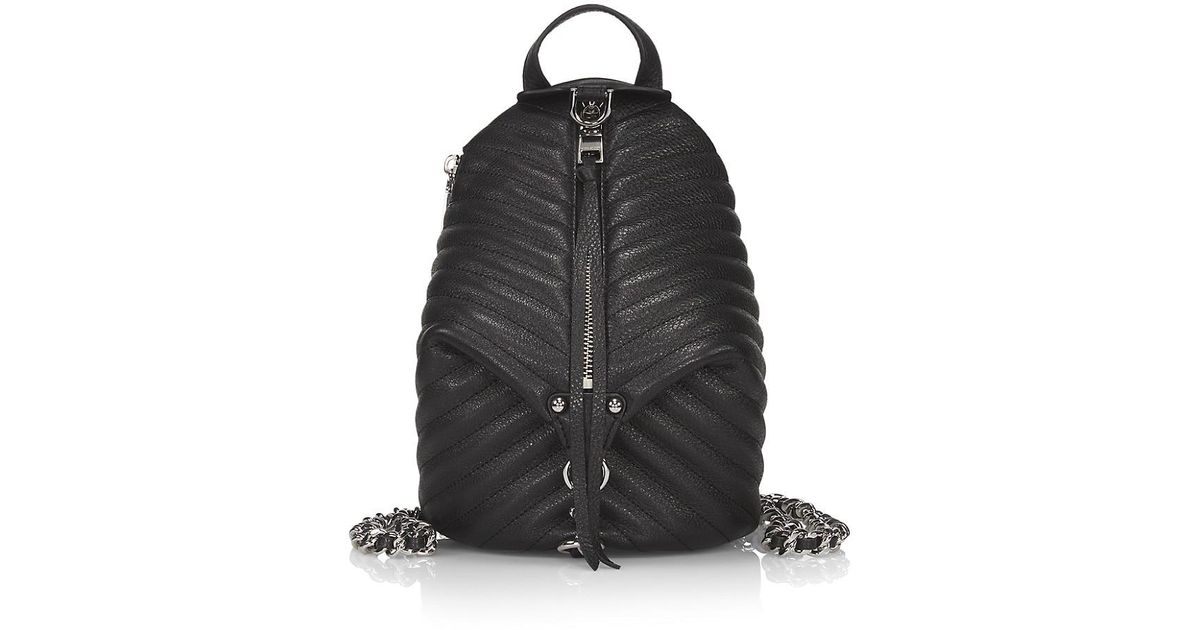 Rebecca Minkoff Julian Chevronquilted Leather Backpack in Black Lyst