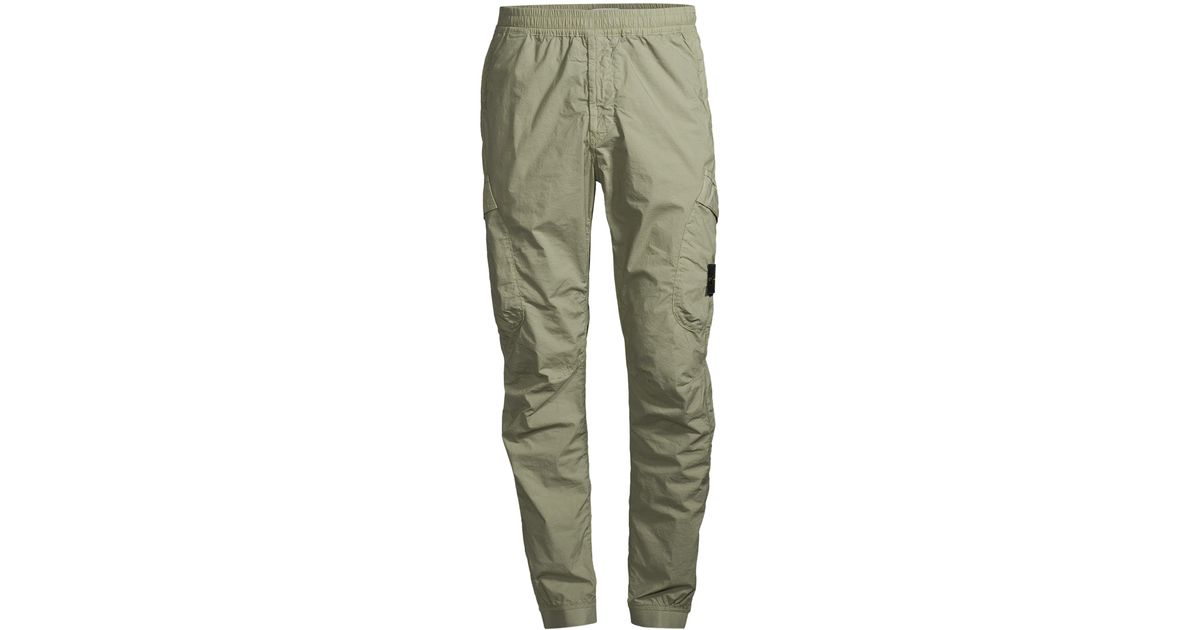 Stone Island Cotton Lightweight Poplin Cargo Pants in Sage (Green) for Men  - Lyst