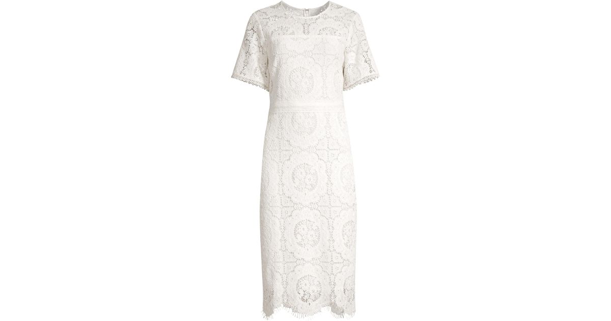 shoshanna marmande lace midi dress
