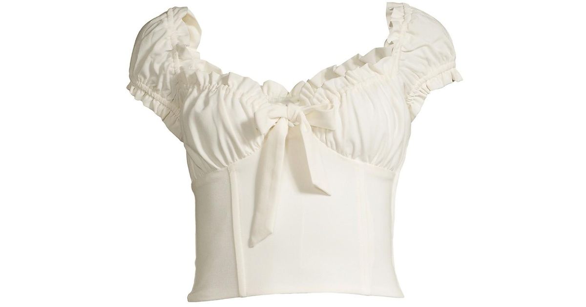 ruffle tie front crop top