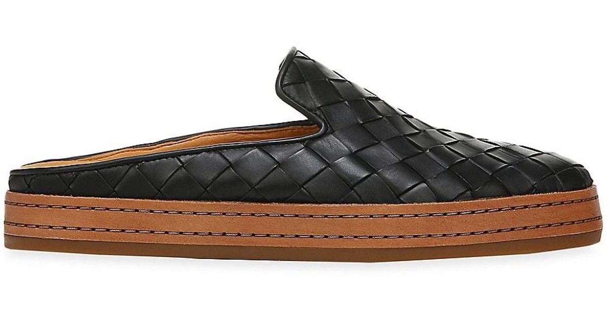 Vince Canella Woven Leather Flats in Black Lyst