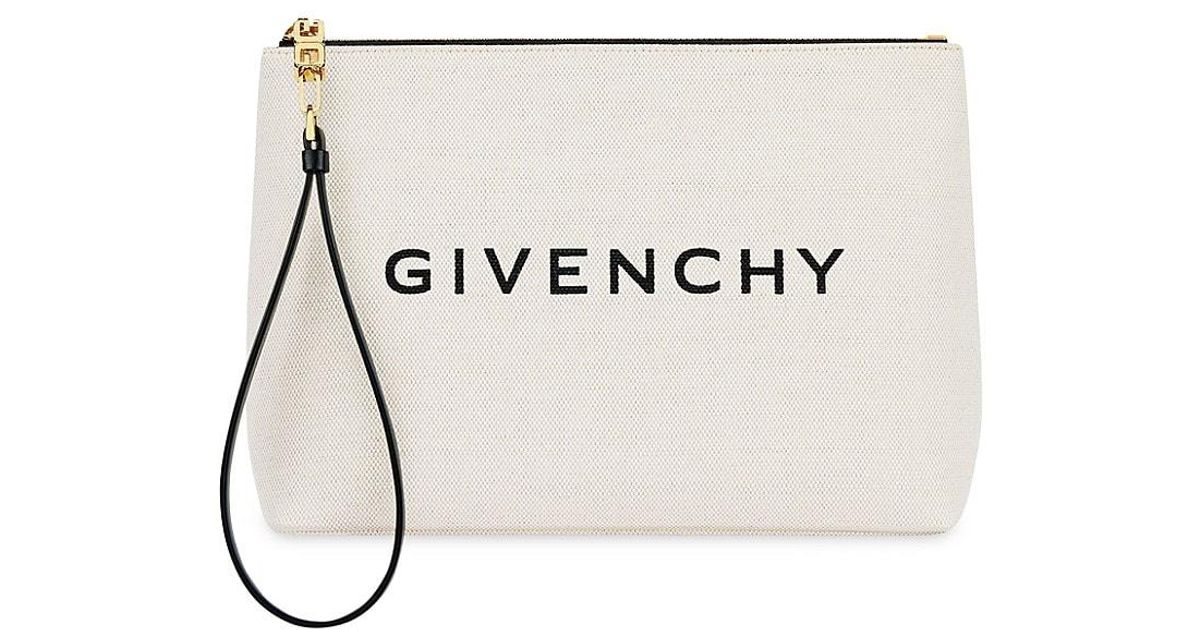 Givenchy Large Pouch In Canvas in White | Lyst