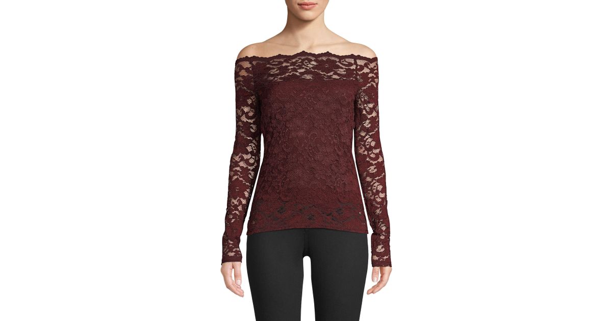bailey 44 black site lace top