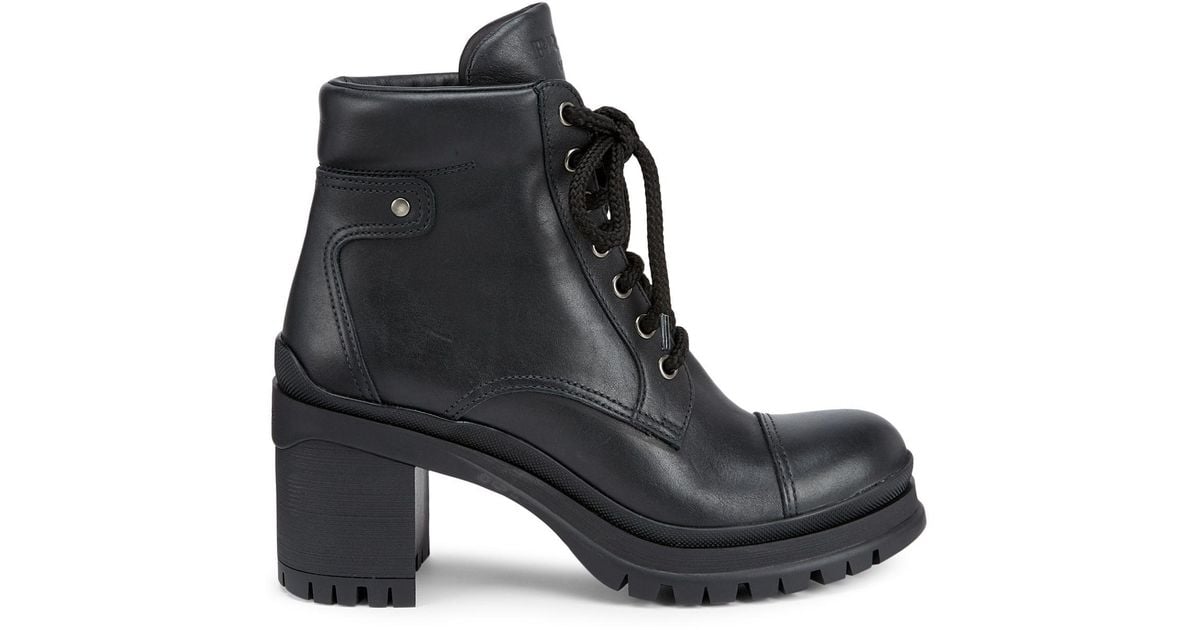 lugged combat boot prada