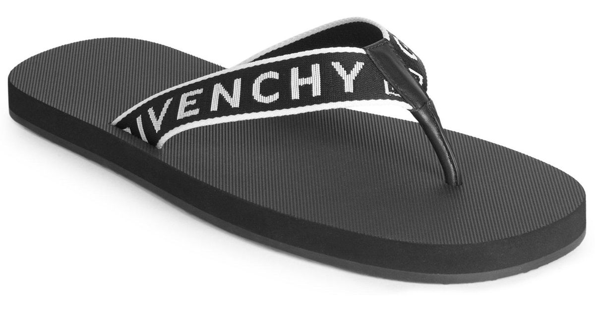 Givenchy Leather Favelas Flip Flops in Black for Men - Lyst