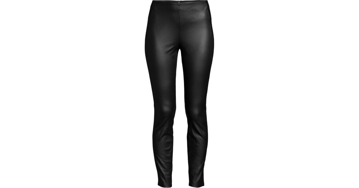 theory faux leather pants