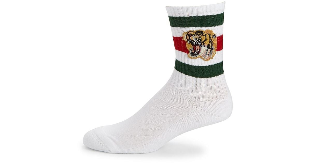 Gucci Stretch-cotton Socks W/tiger in 