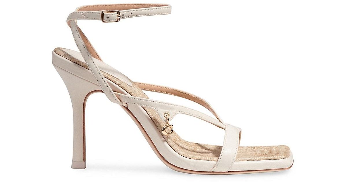 COACH Kaia Leather Ankle-strap Sandals | Lyst