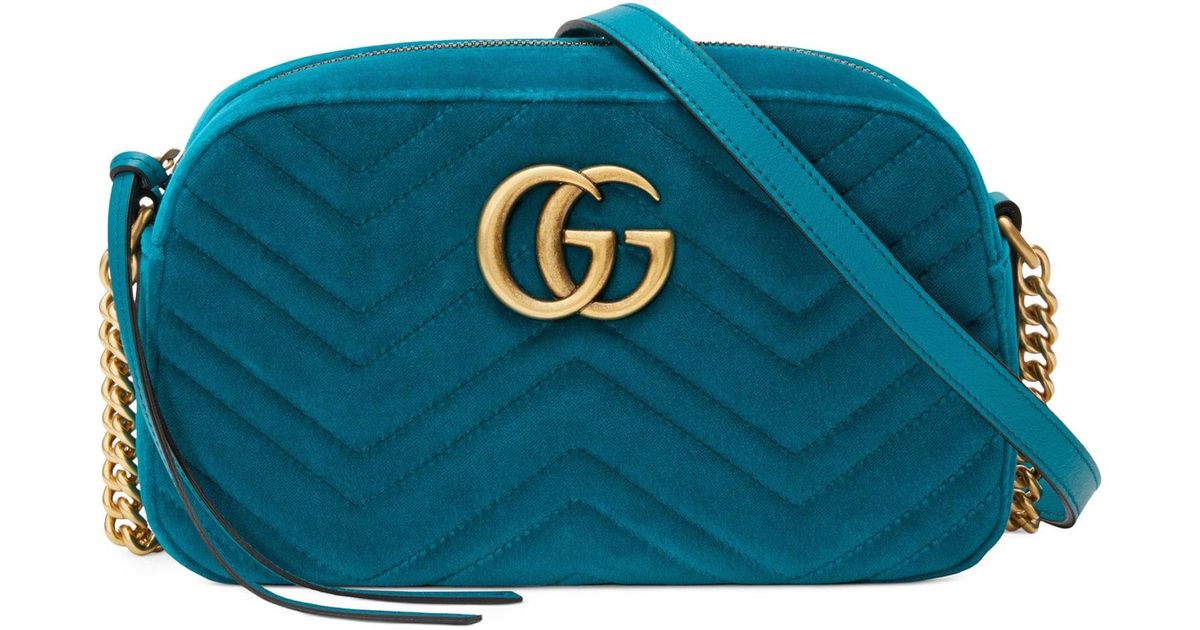 Gucci GG Marmont Small Shoulder Bag in Blue - Save 14% - Lyst