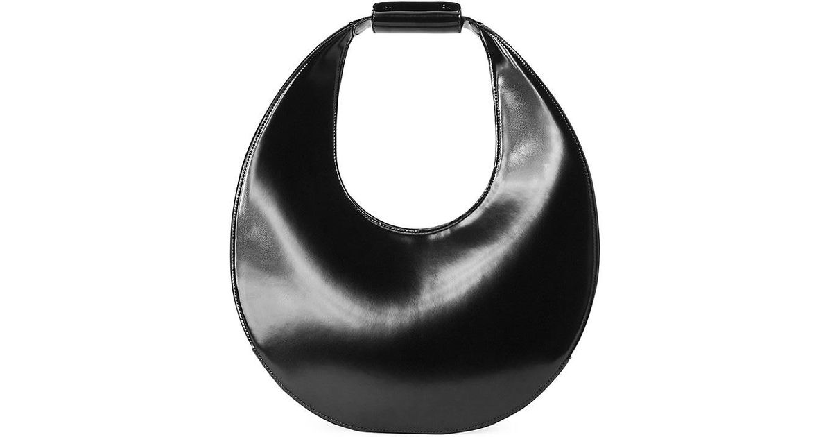 STAUD Leather Moon Bag in Black Lyst
