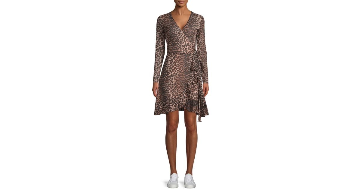 ganni tilden mesh leopard
