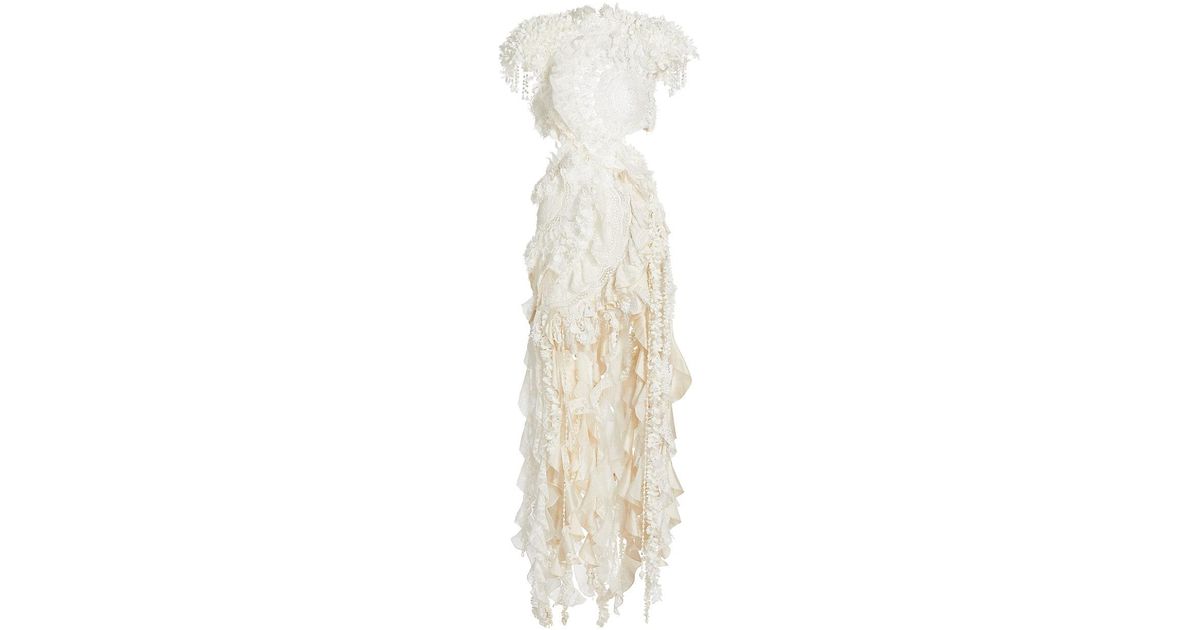 Zimmermann Wonderland Lace Frill Dress in White Lyst