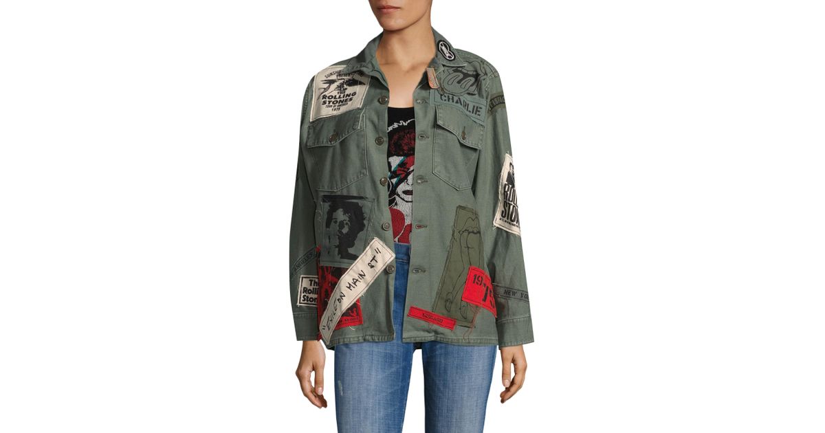 Lyst Madeworn Stones Sticky Fingers Cotton Jacket In Green