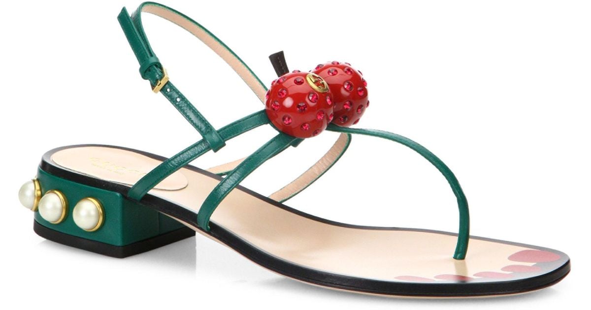 gucci cherry sandals