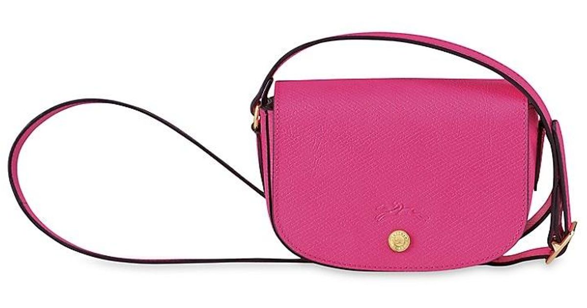 Longchamp Small Épure Leather Crossbody Bag in Pink | Lyst