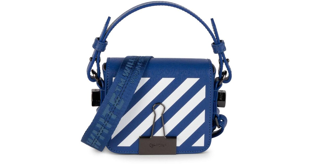 off white binder clip bag blue