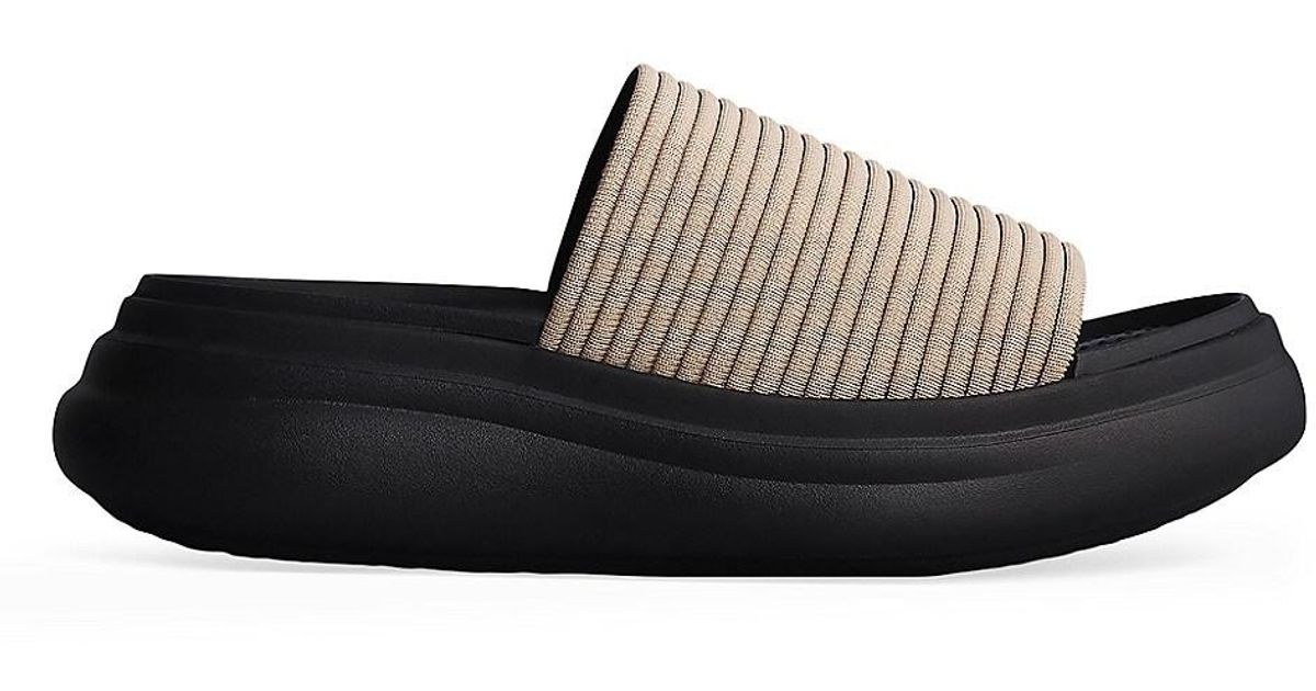 Rag & Bone Brixley Knit Slides in Black | Lyst