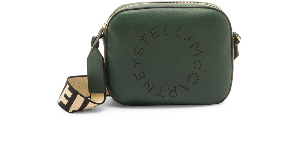 Stella McCartney Mini Logo Crossbody Camera Bag in Dark Green (Green) | Lyst