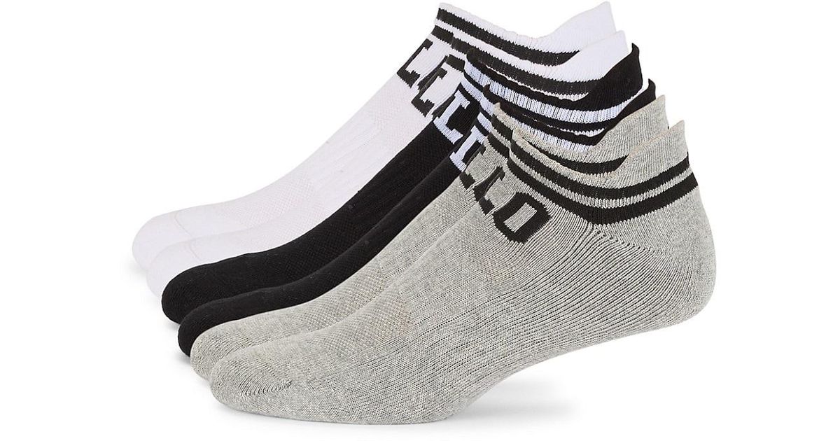Polo Ralph Lauren 6pack Striped Logo Ankle Socks in Black for Men Lyst