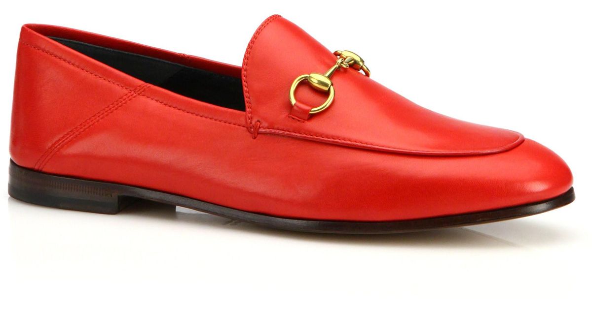 red gucci loafers men's