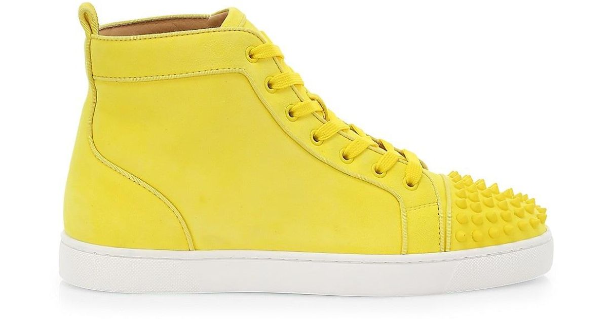 yellow louboutin sneakers