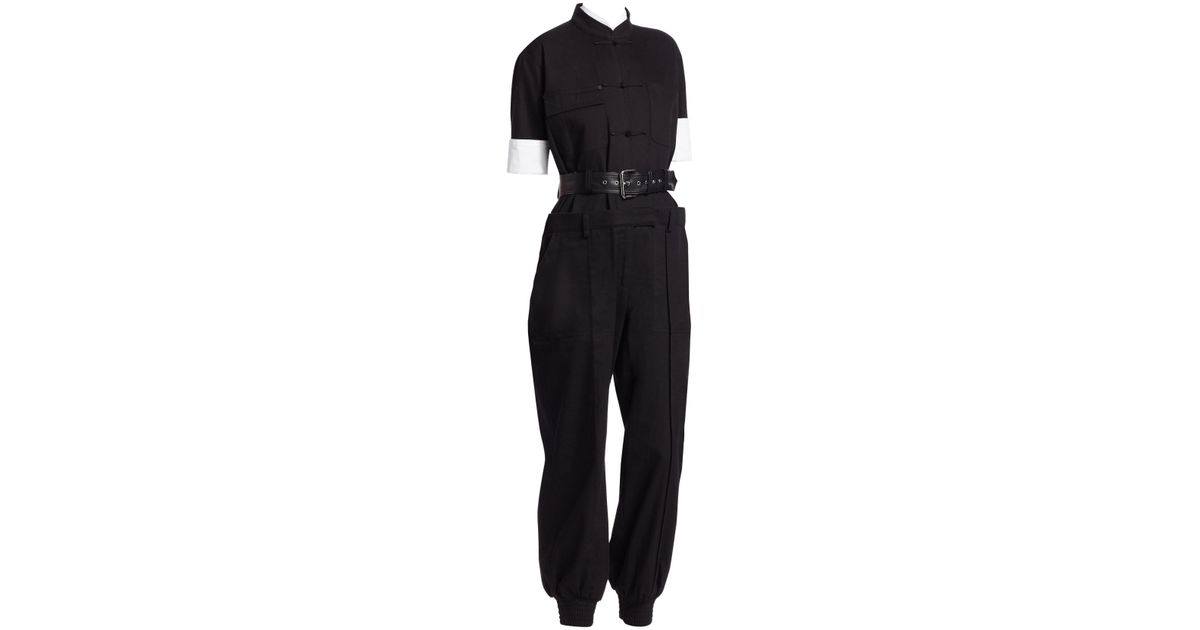 cotton utility jumpsuit womens